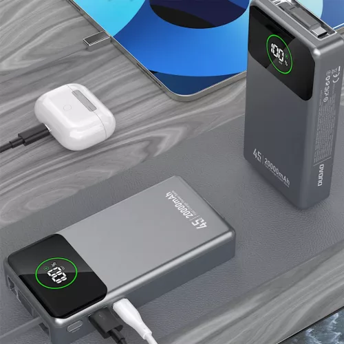 Powerbank Dudao K31 Pro 45W 20000mAh beépített, visszahúzható USB--6977196682010 4 kép
