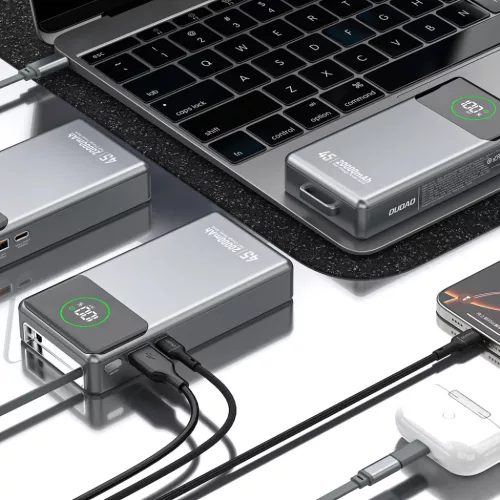Powerbank Dudao K31 Pro 45W 20000mAh beépített, visszahúzható USB--6977196682010 7 kép