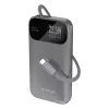 Dudao K31 10000 mAh 22.5W PD Powerbank beépített kábellel - Szürke