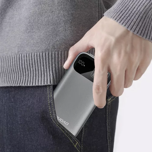 Dudao K31 10000 mAh 22.5W PD Powerbank beépített kábellel - Szürke-6977196681990 3 kép