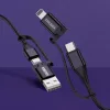 KAKU Kábel KSC-654 Tuojie 4 az 1-ben - USB + Type C to Type C + Light-6921042119304 6 kép