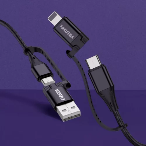 KAKU Kábel KSC-654 Tuojie 4 az 1-ben - USB + Type C to Type C + Light-6921042119304 6 kép