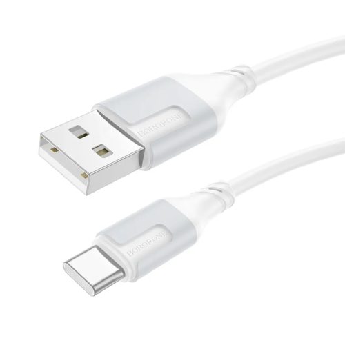 Borofone BX101 Creator kábel - USB Type-C - 3A 1 méter, fehér