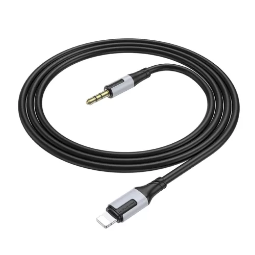 Borofone Cable BL19 Creator - jack 3,5mm - Lightning - 1 méter fekete-6941991108327 3 kép