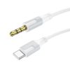 Borofone BL19 Creator kábel - 3,5mm jack to Type C - 1 méter fehér