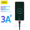 Foneng Kábel X82 - USB to Type C - 3A 1 méter fekete-6970462518433 4 kép