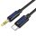 Borofone BL20 kábel - jack 3,5mm to Type C - 1 méter fekete-6941991114410 1 kép