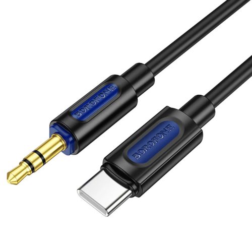Borofone BL20 kábel - jack 3,5mm to Type C - 1 méter fekete-6941991114410 1 kép