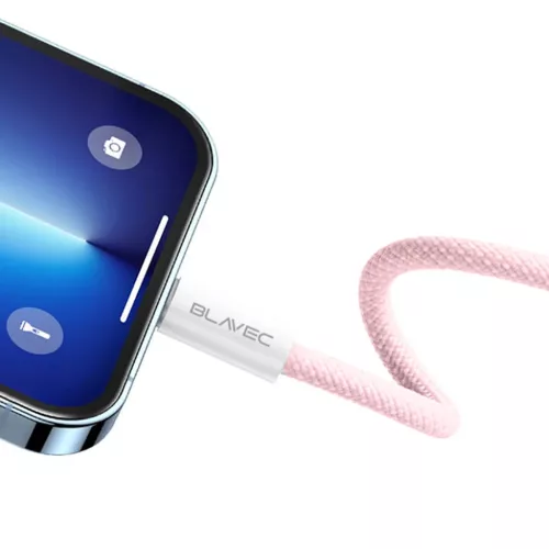 Blavec Candy fonott kábel - USB to Lightning - 2,4A 3 méter (CCA-UL2-5900217446262 5 kép