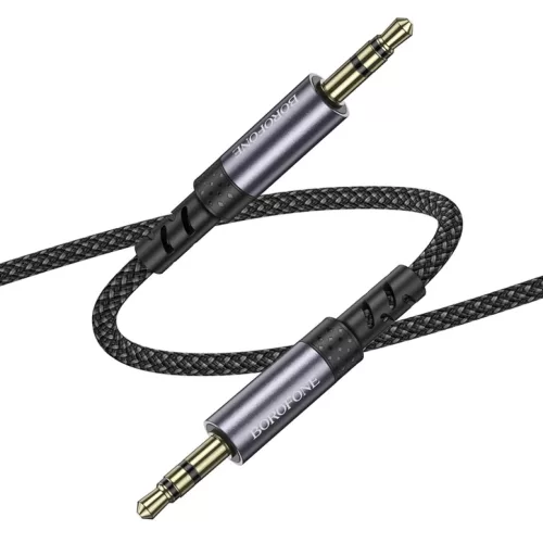 Borofone kábel BL24 Graceful - jack 3,5mm - jack 3,5mm - 1 méter fek-6941991118968 3 kép