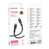 Borofone Kábel BX116 Certain - Type C to Type C - PD 60W 3A 1 méter -6941991119835 3 kép