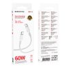 Borofone kábel BX116 Certain - Type C to Type C - PD 60W 3A 1 méter -6941991119842 3 kép