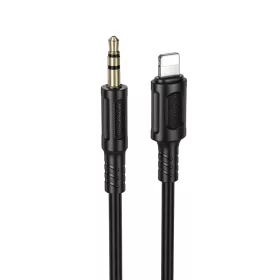   Borofone kábel AUX BL25 Nice - Lightning 3,5 mm jack - 1 méter fekete