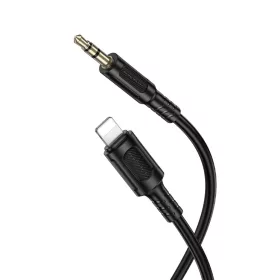 Borofone kábel AUX BL25 Nice - Lightning 3,5 mm jack - 1 méter feket-6941991124761 2 kép