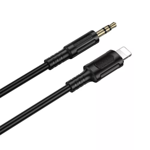 Borofone kábel AUX BL25 Nice - Lightning 3,5 mm jack - 1 méter feket-6941991124761 5 kép