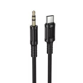   Borofone AUX Kábel BL25B Nice – Type-C to jack 3,5mm – 1 méter fekete