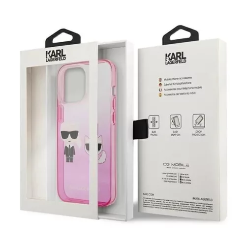 Karl Lagerfeld KLHCP13LTGKCP iPhone 13 Pro 6,1" keménytok rózsaszín-3666339049225 8 kép
