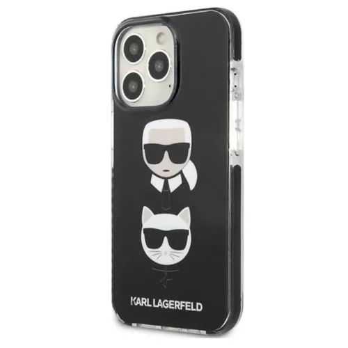 Karl Lagerfeld KLHCP13LTPE2TK iPhone 13 Pro tok fekete Karl&Choupette -3666339048662 2 kép