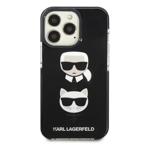 Karl Lagerfeld KLHCP13LTPE2TK iPhone 13 Pro tok fekete Karl&Choupette -3666339048662 3 kép