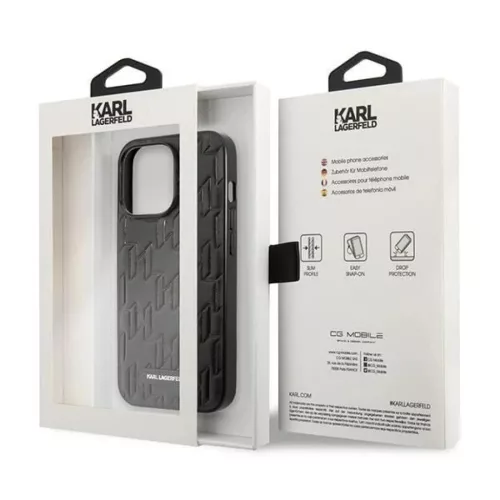 Karl Lagerfeld KLHCP13LMNMP1K iPhone 13 Pro hardcase fekete / fekete M-3666339049140 8 kép
