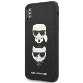 Karl Lagerfeld Saffiano Karl&Choupette Head tok iPhone XS Max - fekete-3666339055011 2 kép
