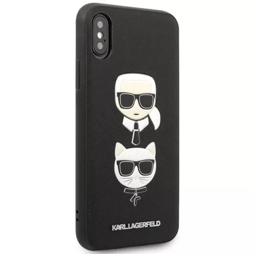 Karl Lagerfeld Saffiano Karl&Choupette Head tok iPhone XS Max - fekete-3666339055011 5 kép