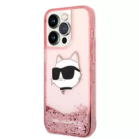 Karl Lagerfeld KLHCP14XLNCHCP iPhone 14 Pro Max 6.7" pink/pink kemény-3666339086992 2 kép