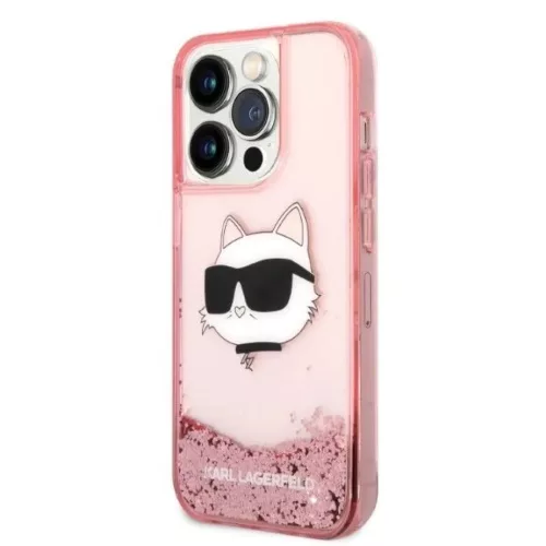 Karl Lagerfeld KLHCP14XLNCHCP iPhone 14 Pro Max 6.7" pink/pink kemény-3666339086992 2 kép