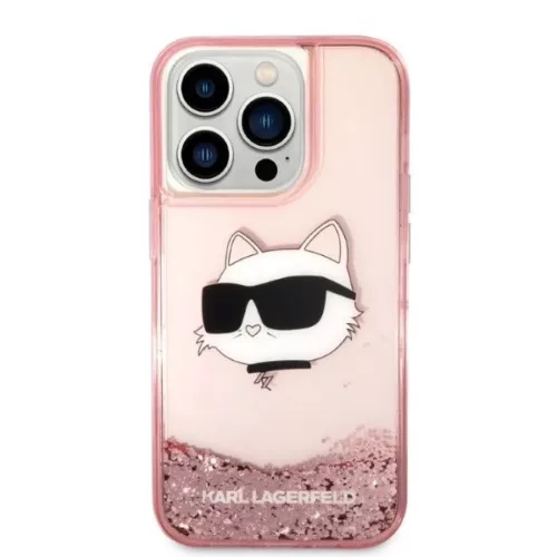 Karl Lagerfeld KLHCP14XLNCHCP iPhone 14 Pro Max 6.7" pink/pink kemény-3666339086992 3 kép