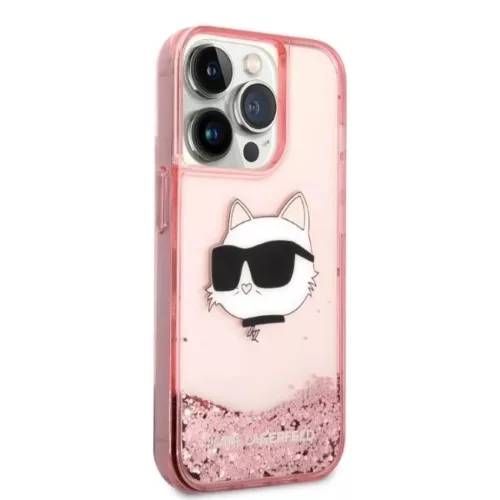 Karl Lagerfeld KLHCP14XLNCHCP iPhone 14 Pro Max 6.7" pink/pink kemény-3666339086992 4 kép