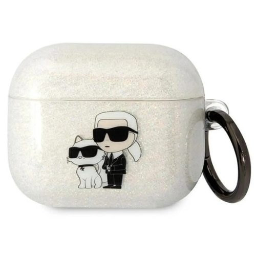 Karl Lagerfeld KLA3HNKCTGT AirPods 3 tok transzparens glitter Karl&Cho-3666339088125 1 kép
