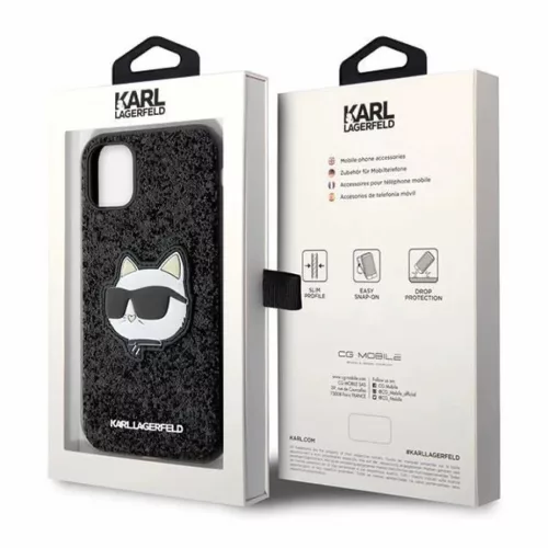 Karl Lagerfeld KLHCN61G2CPK iPhone 11 6.1" fekete/fekete kemény tok G-3666339170028 8 kép