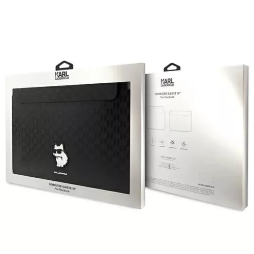 Karl Lagerfeld Saffiano Monogram Choupette 16" laptop táska - fekete-3666339170578 4 kép