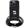  iPhone 15 Pro Fekete Karl Lagerfeld Crossbody Saffiano Monogram Metal-3666339165895 2 kép