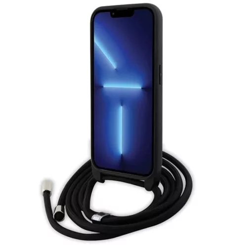  iPhone 15 Pro Fekete Karl Lagerfeld Crossbody Saffiano Monogram Metal-3666339165895 4 kép