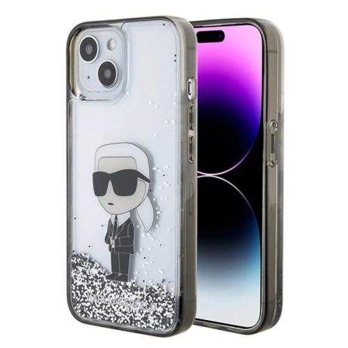 Karl Lagerfeld KLHCP15SLKKNSK iPhone 15 6.1" átlátszó kemény tok L-3666339164072 1 kép