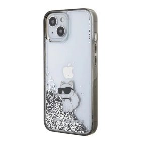  iPhone 15 Átlátszó Karl Lagerfeld Liquid Glitter Choupette tok-3666339164195 2 kép