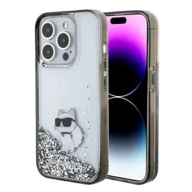    iPhone 15 Pro Max Karl Lagerfeld Liquid Glitter Choupette tok - átlátszó