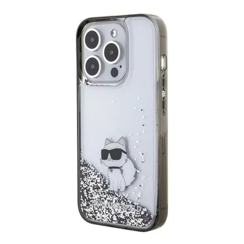  iPhone 15 Pro Max Karl Lagerfeld Liquid Glitter Choupette tok - átl�-3666339164225 2 kép