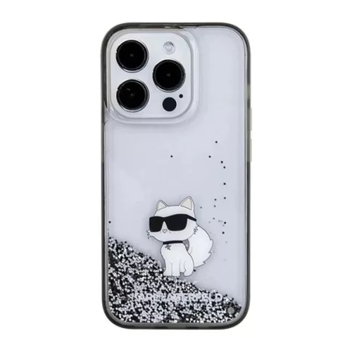  iPhone 15 Pro Max Karl Lagerfeld Liquid Glitter Choupette tok - átl�-3666339164225 3 kép