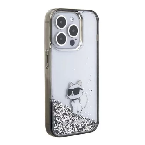  iPhone 15 Pro Max Karl Lagerfeld Liquid Glitter Choupette tok - átl�-3666339164225 4 kép