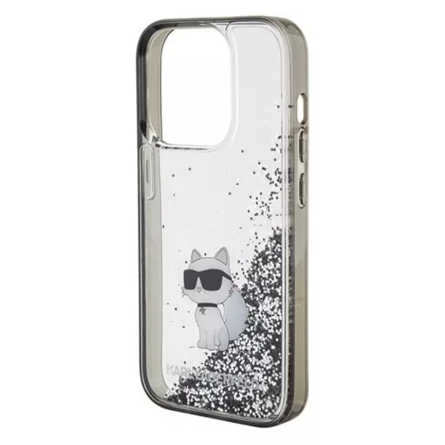  iPhone 15 Pro Max Karl Lagerfeld Liquid Glitter Choupette tok - átl�-3666339164225 6 kép