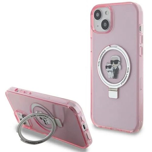 Karl Lagerfeld Ring Stand Karl&Choupette MagSafe tok iPhone 15 Plus - -3666339169008 1 kép
