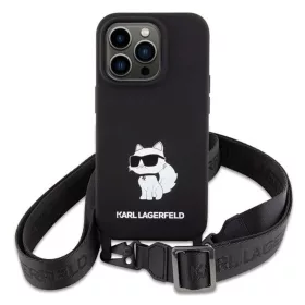  iPhone 15 Pro 6.1" Karl Lagerfeld KLHCP15LSCBSCNK fekete/fekete Cross-3666339167578 2 kép