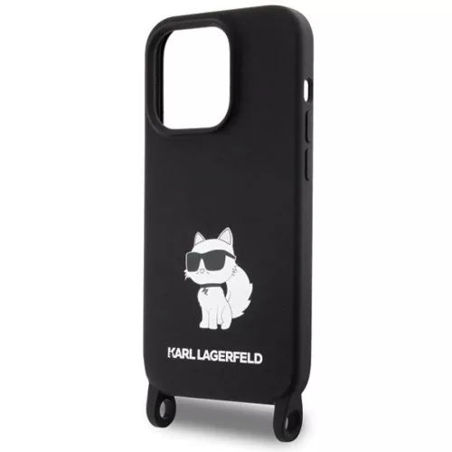  iPhone 15 Pro 6.1" Karl Lagerfeld KLHCP15LSCBSCNK fekete/fekete Cross-3666339167578 5 kép