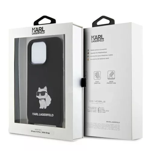  iPhone 15 Pro 6.1" Karl Lagerfeld KLHCP15LSCBSCNK fekete/fekete Cross-3666339167578 7 kép