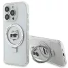  iPhone 15 Pro 6.1" fehér/fehér Karl Lagerfeld kemény tok Ring Stan-3666339168650 1 kép