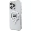  iPhone 15 Pro 6.1" fehér/fehér Karl Lagerfeld kemény tok Ring Stan-3666339168650 2 kép