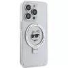  iPhone 15 Pro 6.1" fehér/fehér Karl Lagerfeld kemény tok Ring Stan-3666339168650 4 kép