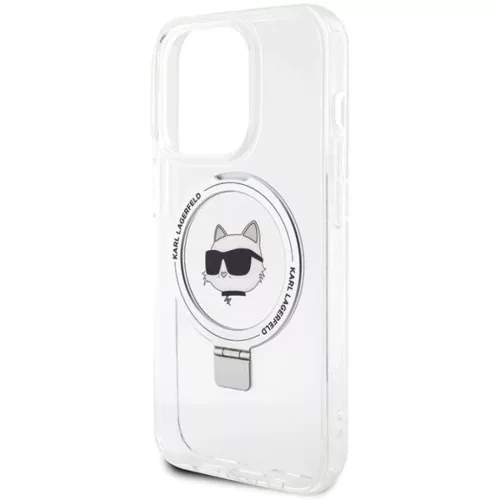  iPhone 15 Pro 6.1" fehér/fehér Karl Lagerfeld kemény tok Ring Stan-3666339168650 6 kép